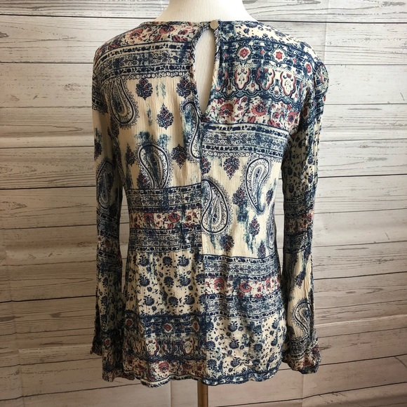 Anthro BirdCage Floral Print PaisleyPeasant Blouse - Picture 2 of 8